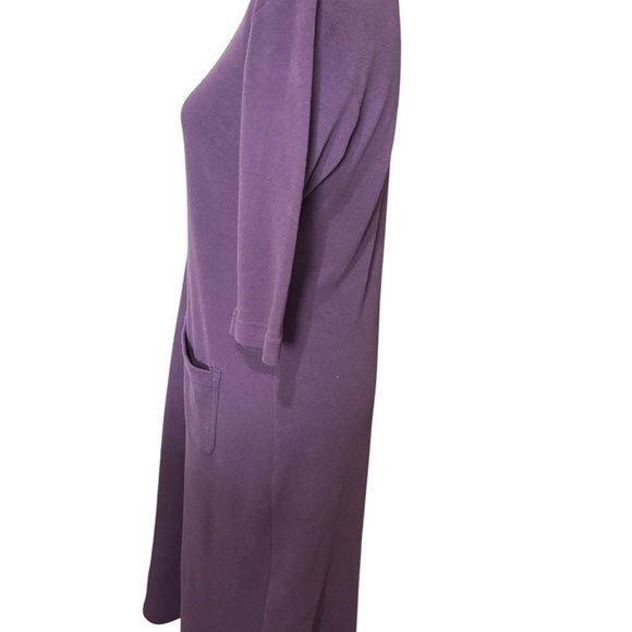Hanna Andersson Women’s XS Midi Dress Purple Pockets Heavy Duty Cotton Blend USA - Picture 7 of 9